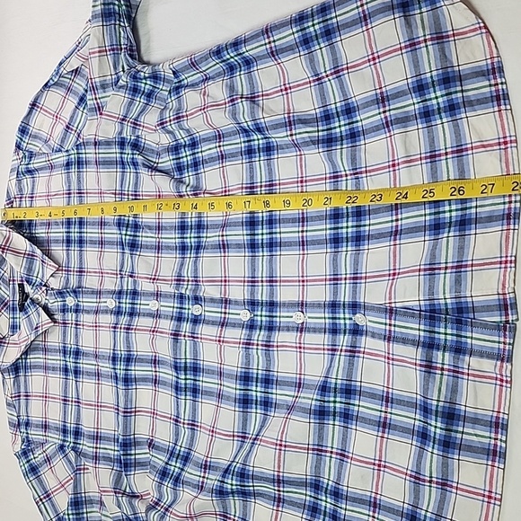 Talbots Plus Petite Women's Plaid Button Up Shirt Metallic Threads 1XP - Picture 7 of 8